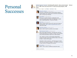 Personal
Successes
76
 