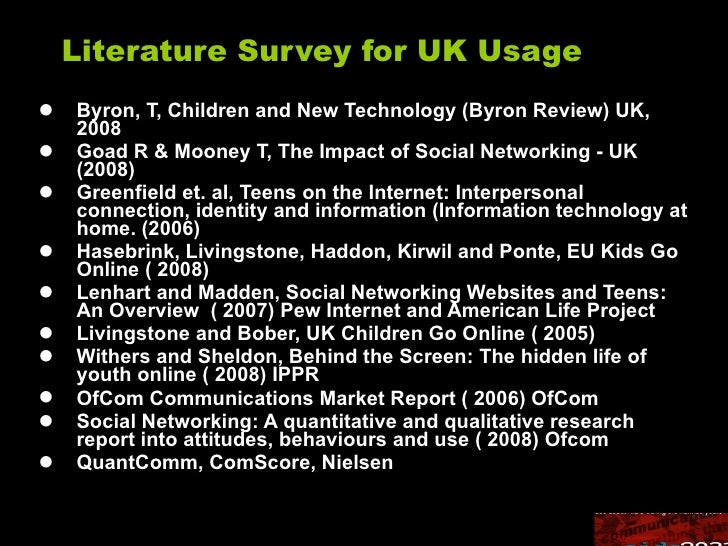 literature review on social networking sites literature review on social networking sites