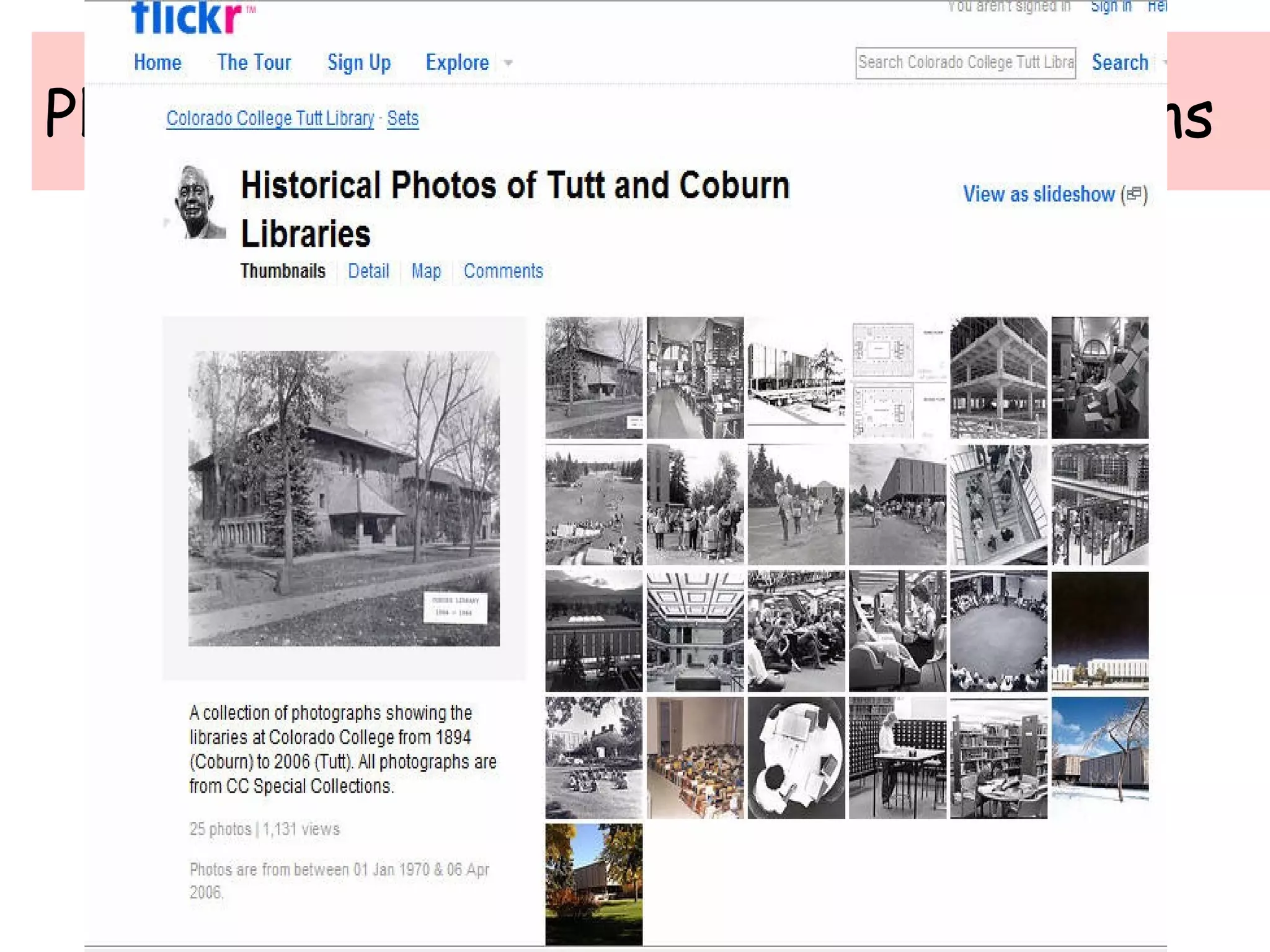 Photo-sharing for Historical Collections
 