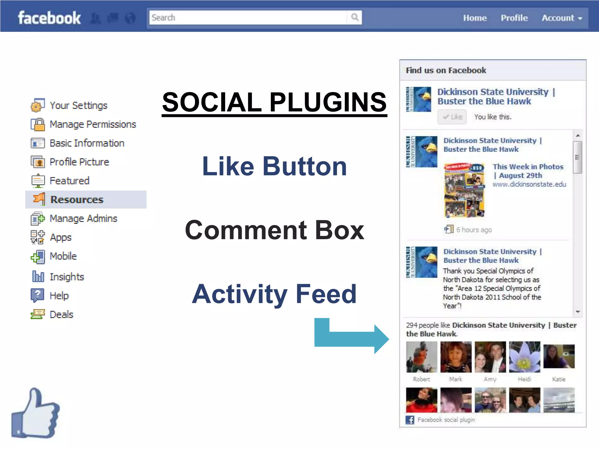 SOCIAL PLUGINSLike ButtonComment BoxActivity Feed