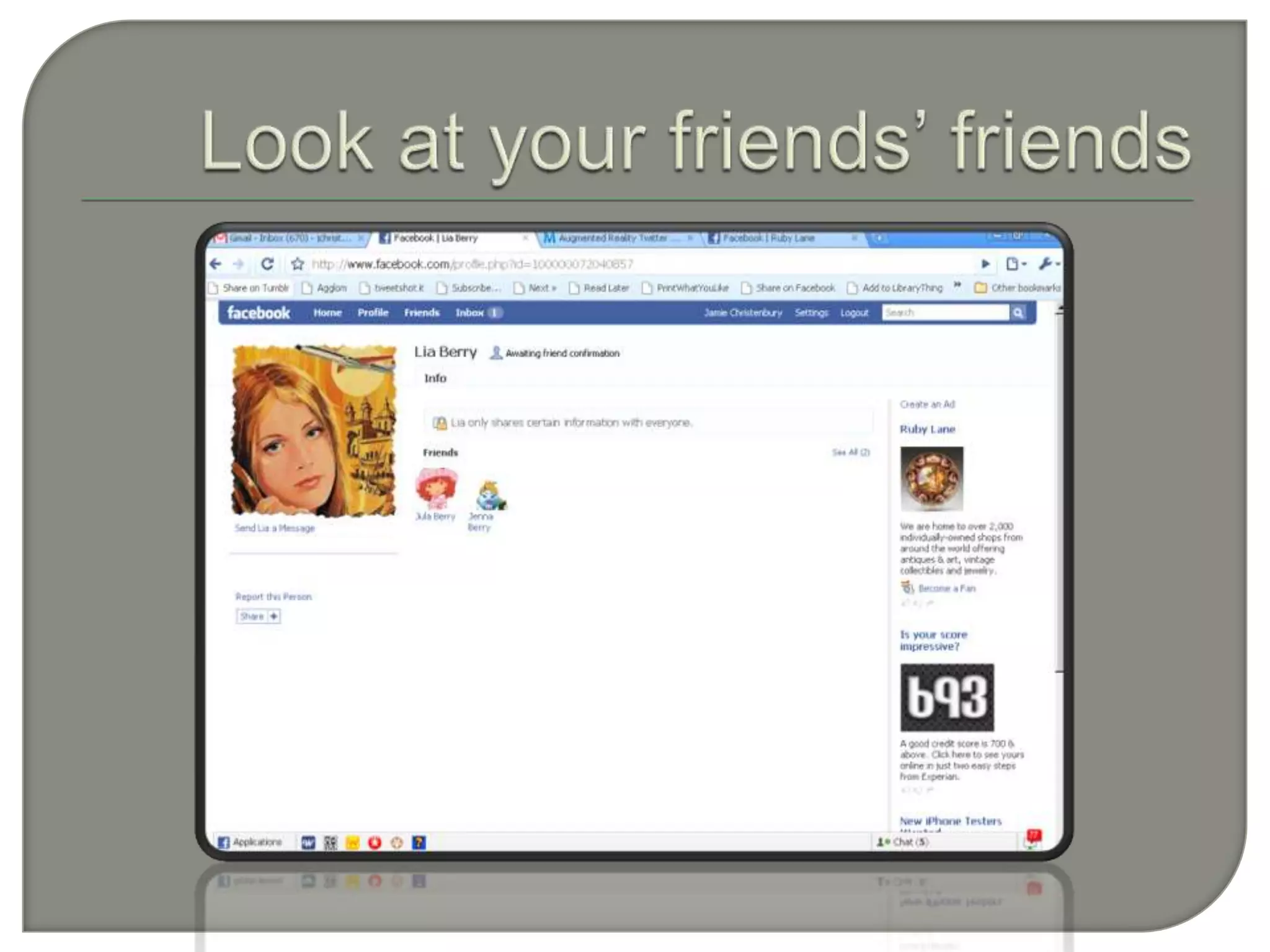 Look at your friends’ friends