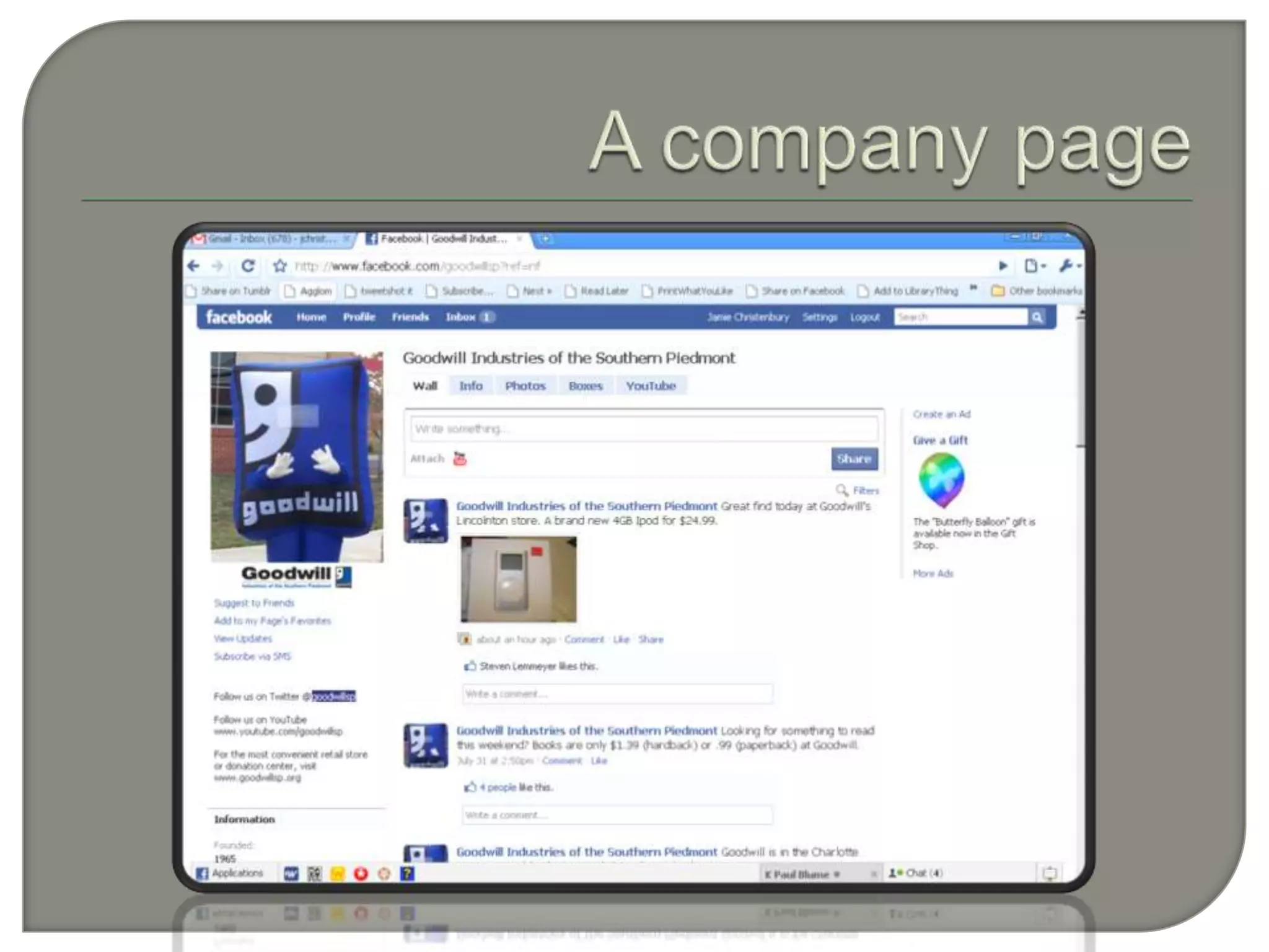 A company page