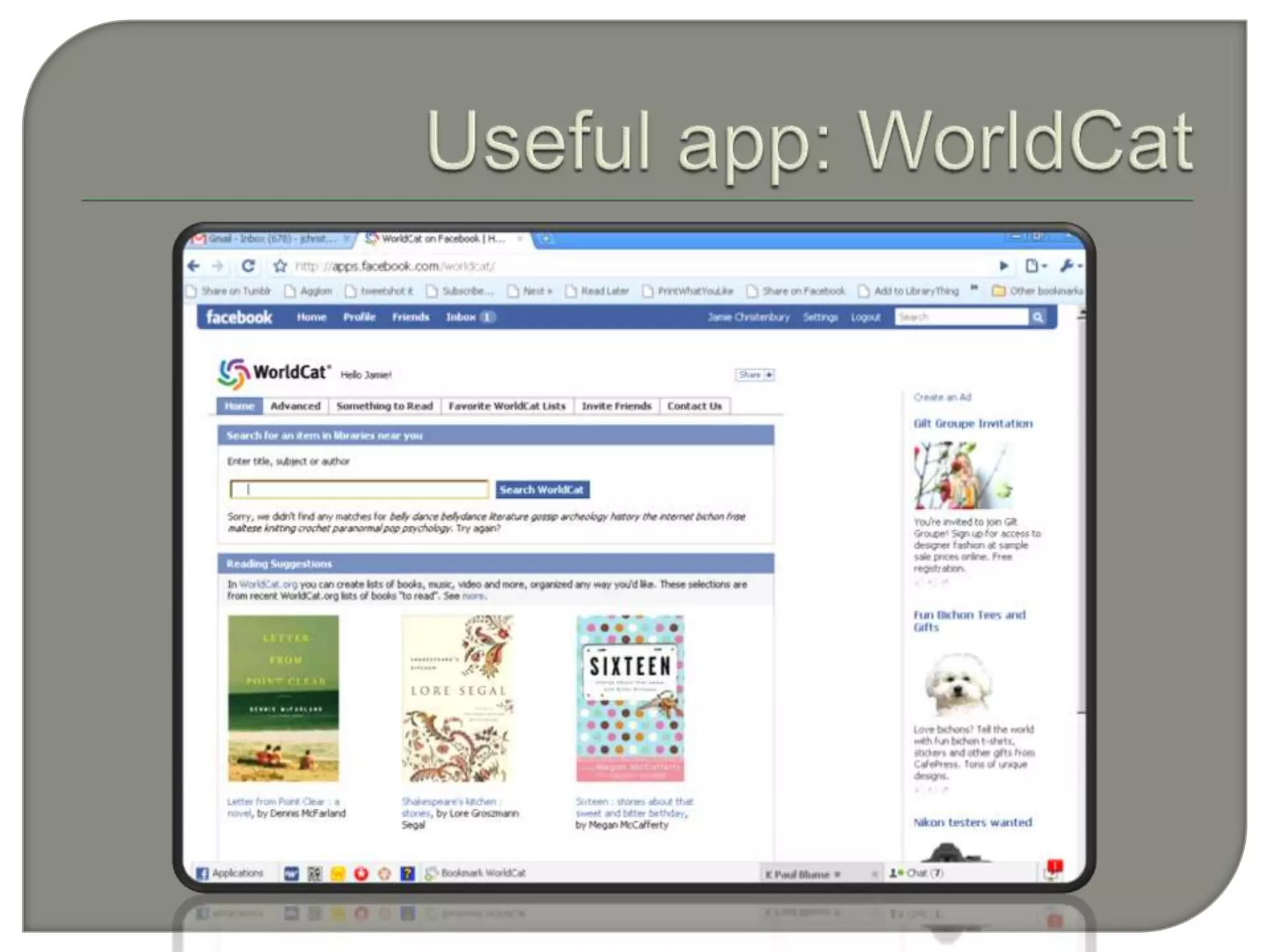 Useful app: WorldCat