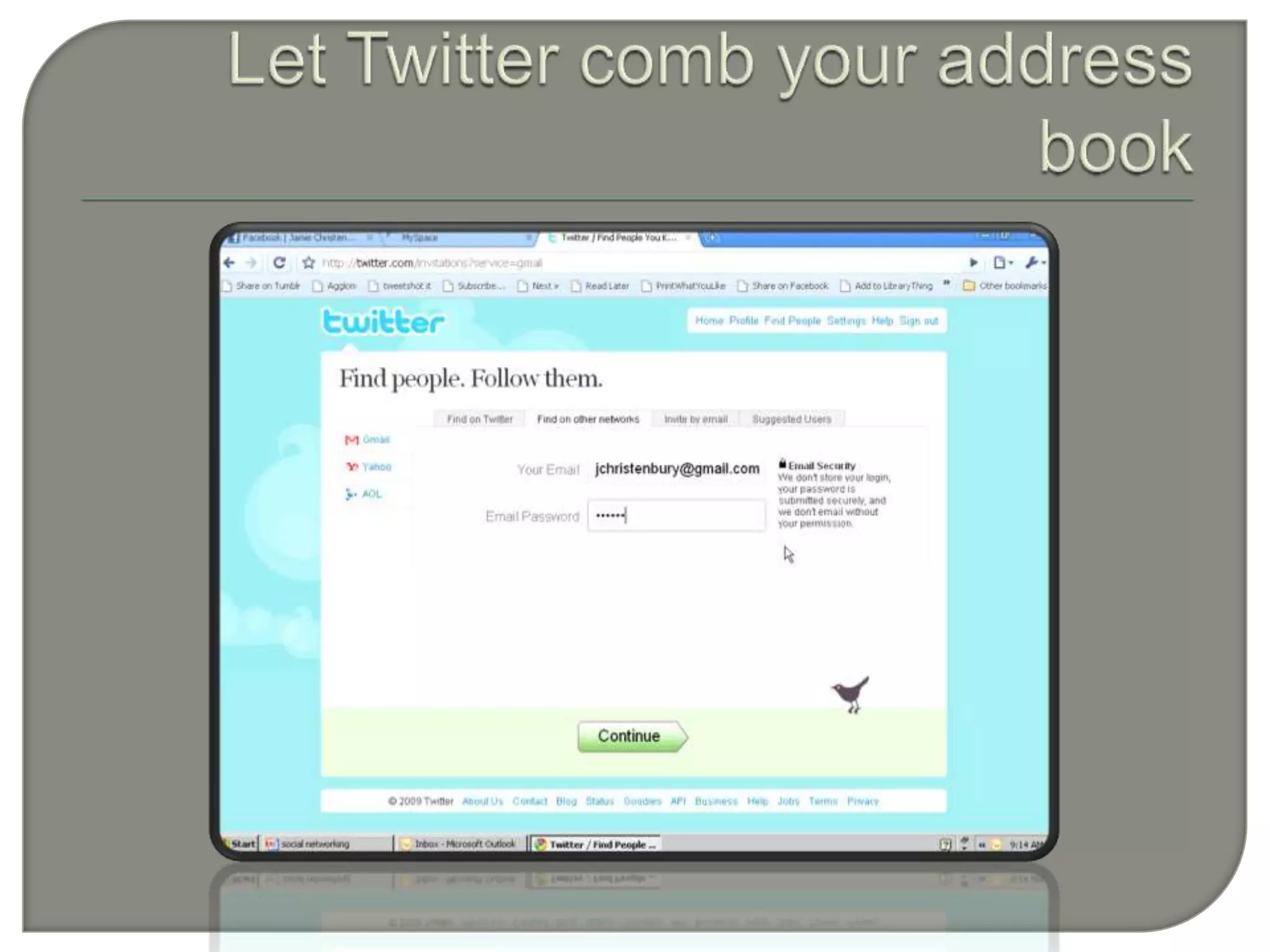 Let Twitter comb your address book