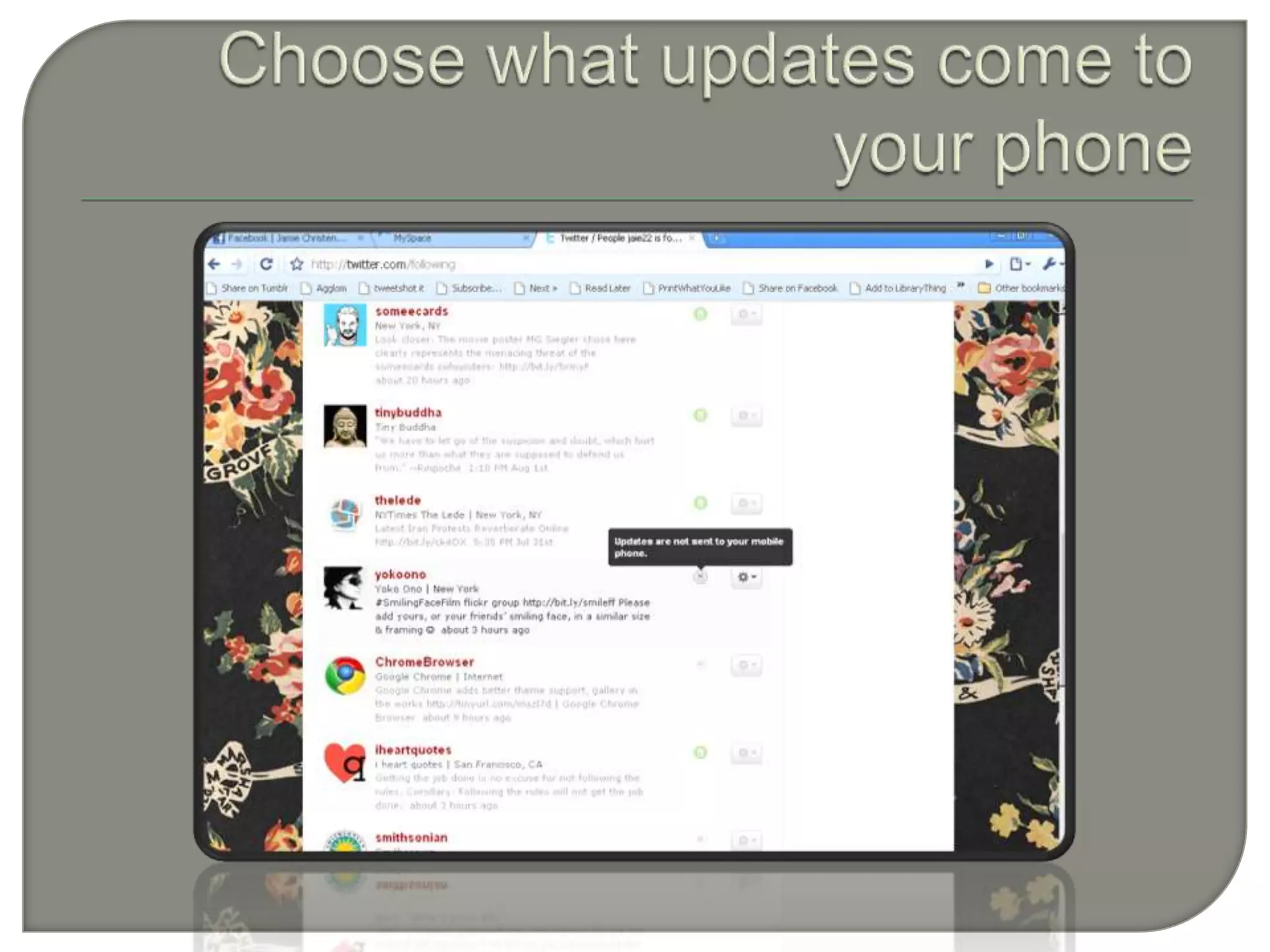Choose what updates come to your phone