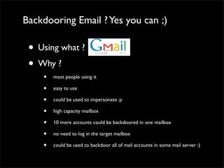 Social Network Security Backdooring Email PPT Social Network Security Backdooring Email 14 320 
