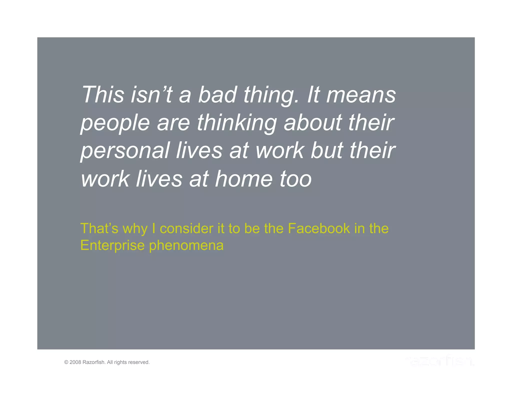 Web 2.0 and the Enterprise: A Symbiotic Relationship