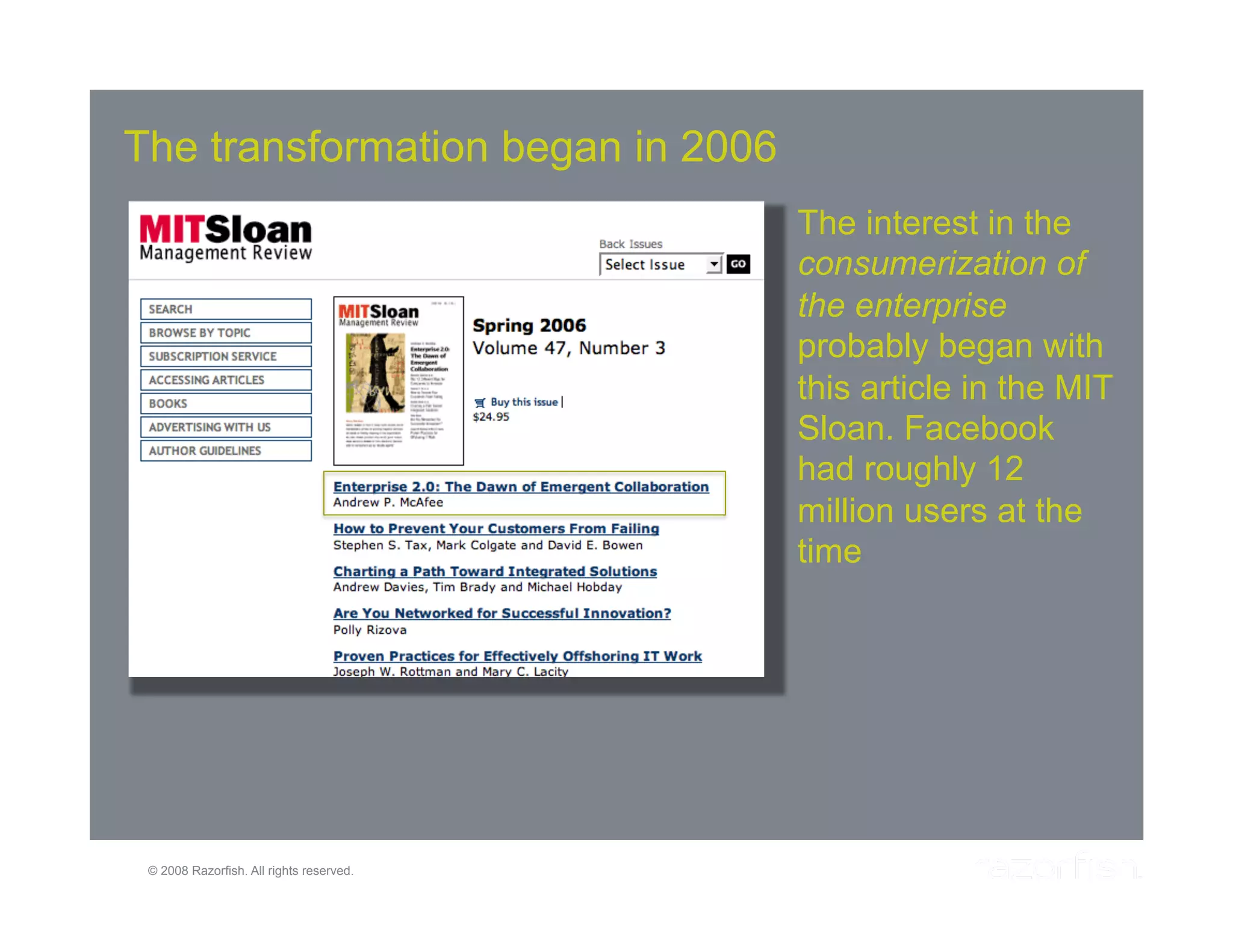 Web 2.0 and the Enterprise: A Symbiotic Relationship