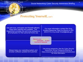 Social Media Cyber Security Awareness Briefing
