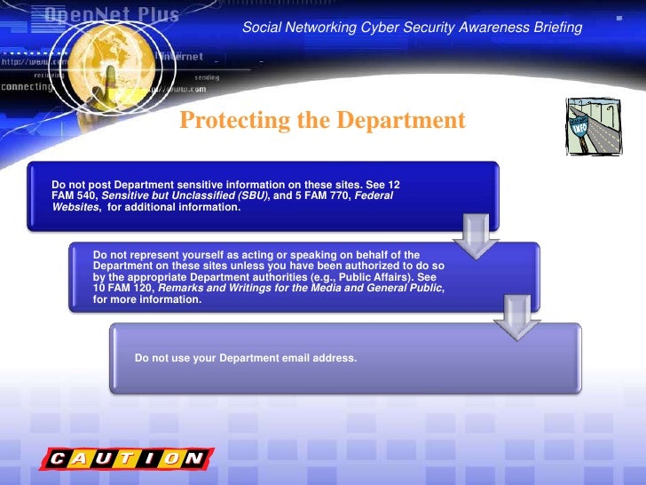 Social Media Cyber Security Awareness Briefing