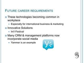 Expand your Job Feelers?Huh?The more active you are, the quicker you hear about jobsPeople want to help each other, it’s human natureThe more humans who know you, the more they want to help
