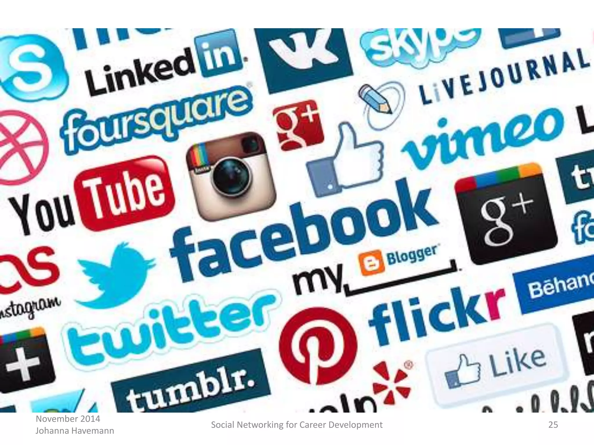 November 2014
Johanna Havemann
Social Networking for Career Development 25
 