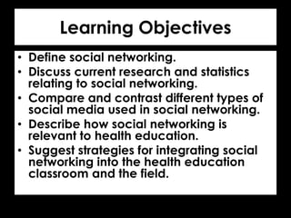 Social Networking and Health Education | PPT