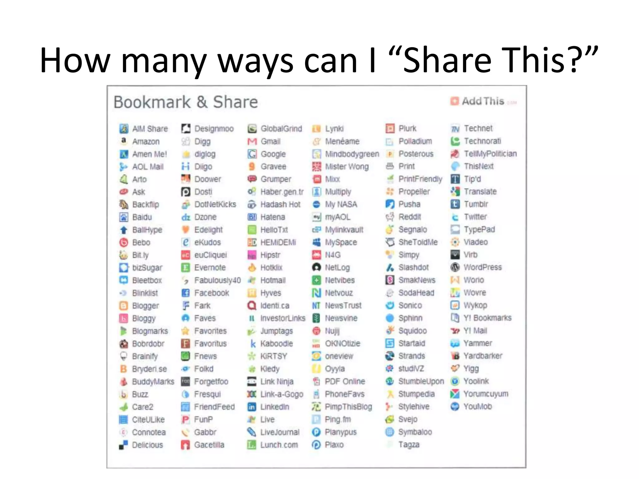 How many ways can I “Share This?”