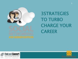 1 3STRATEGIES TO TURBO CHARGE YOUR CAREER 