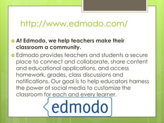 Edmodo Homework Social networking for kids | PPTX