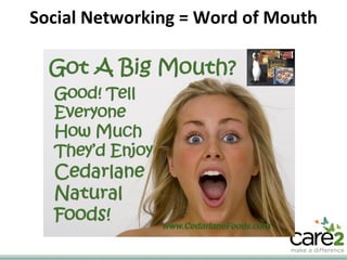 Social Networking = Word of Mouth 
