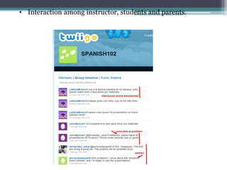 • Interaction among instructor, students and parents.
 
