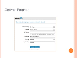 CREATE PROFILE
 
