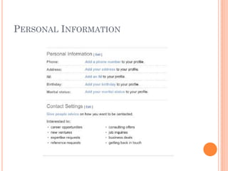 PERSONAL INFORMATION
 