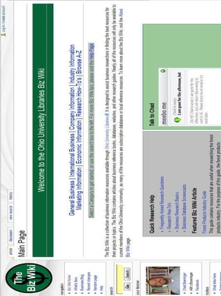 Wikis as Subject Guides 
 