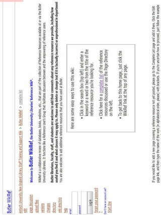 … as a Reference Wiki 
 