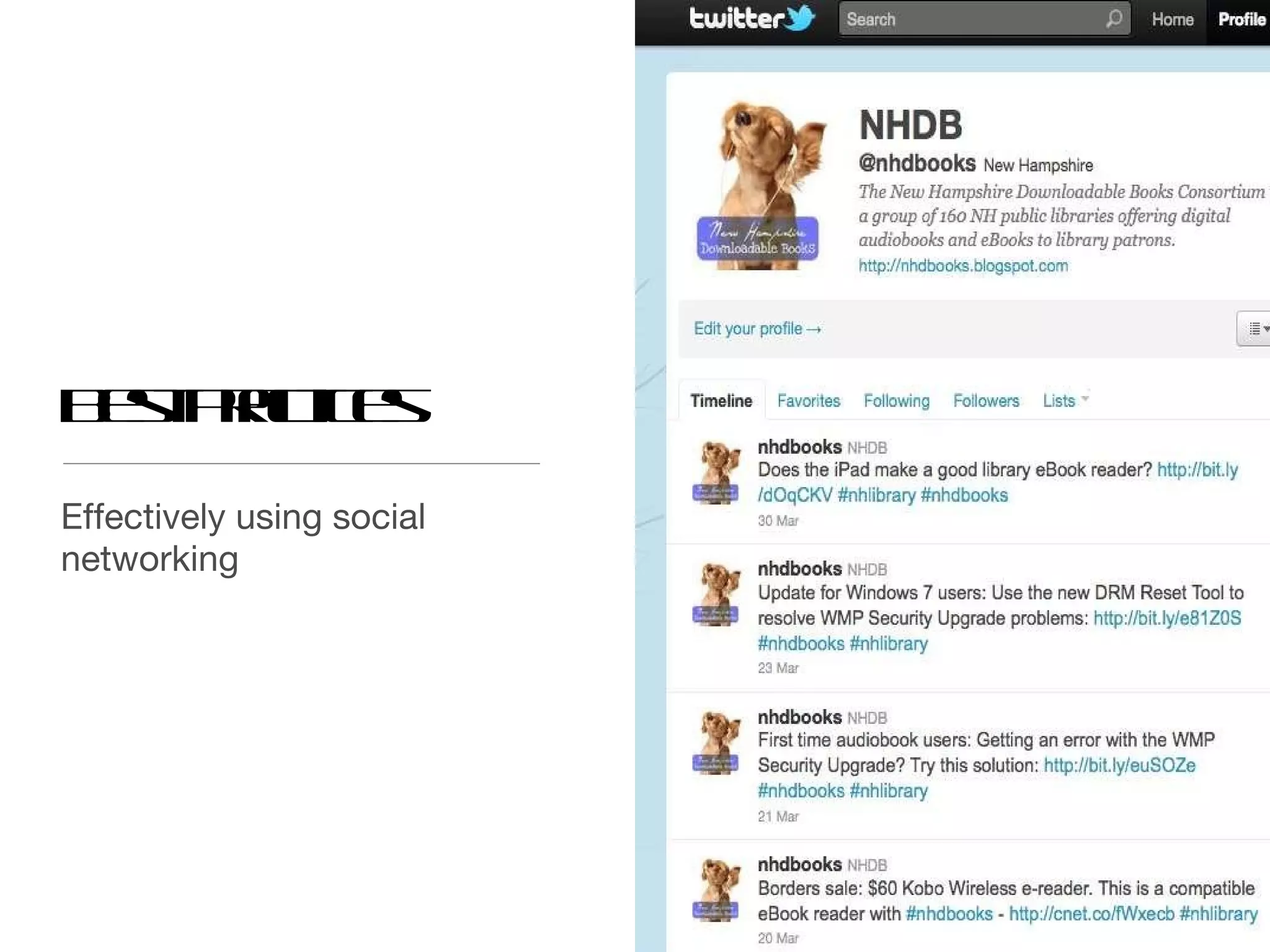 Effectively using social networking Best Practices 