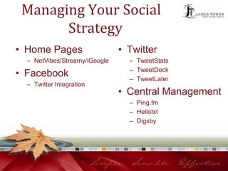 Indispensable Tools in Social Networking