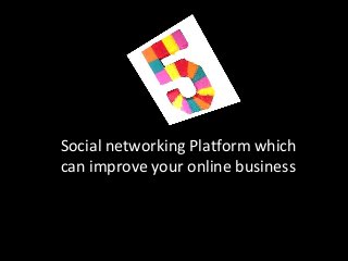 Social networking Platform which
can improve your online business
 