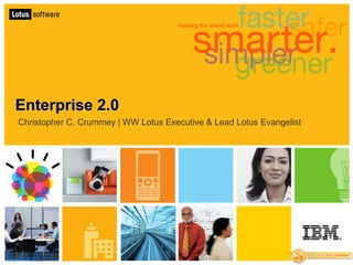Enterprise 2.0Enterprise 2.0
Christopher C. Crummey | WW Lotus Executive & Lead Lotus Evangelist
 