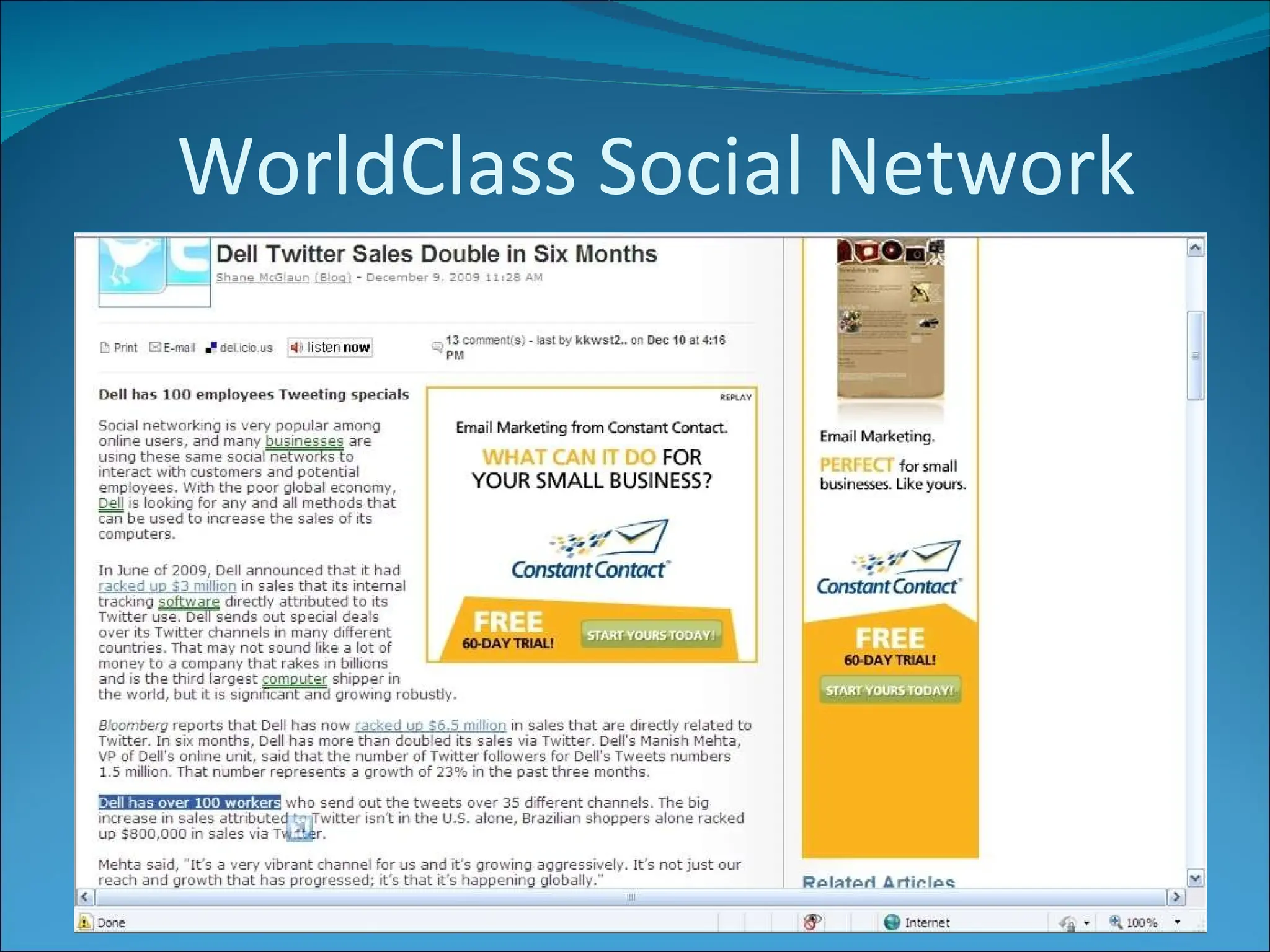WorldClass Social Network 
