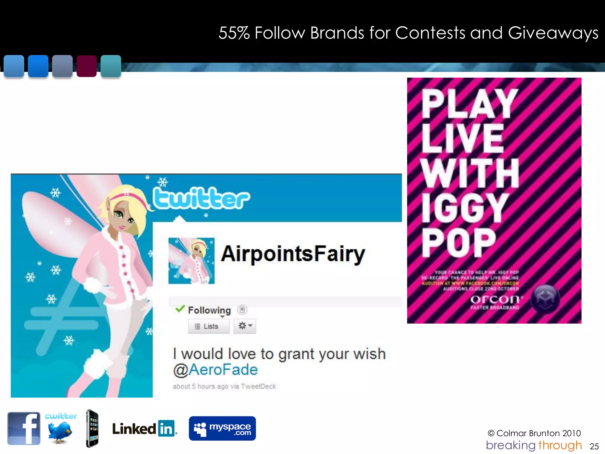 55% Follow Brands for Contests and Giveaways




                               © Colmar Brunton 2010
                                                       25
 