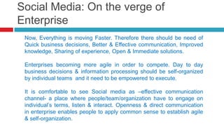 Why should enterprises go social ?