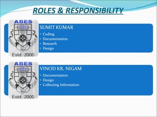 ROLES & RESPONSIBILITY 