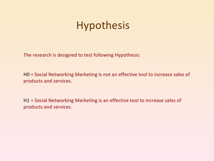 hypothesis in marketing research example