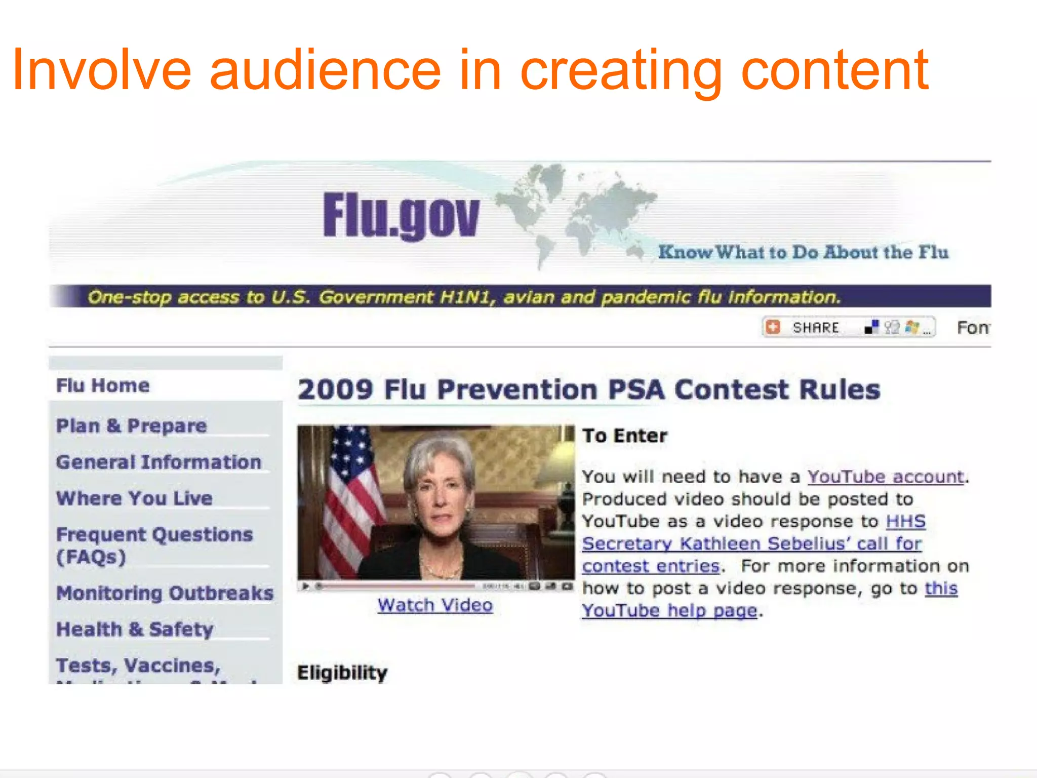 Involve audience in creating content 