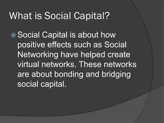Social networks and Social capital | PPTX
