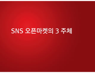 SNS 오픈마켓의 3 주체
 