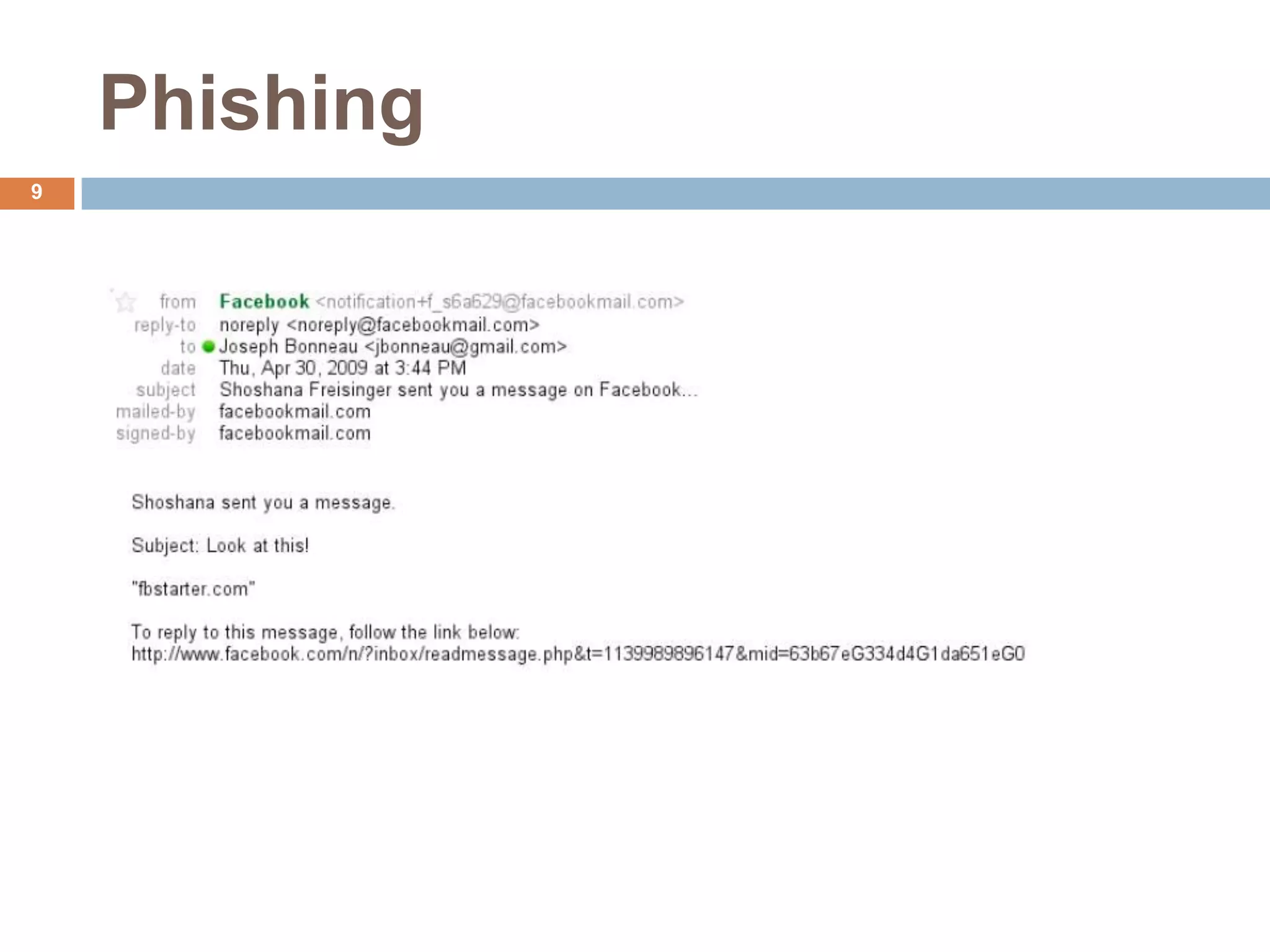 Phishing
9
 