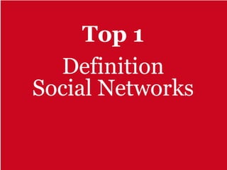Top 1
  Definition
Social Networks
 