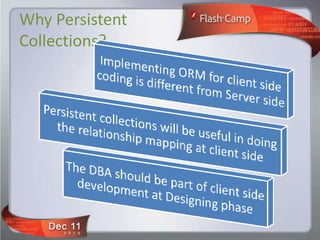 Why Persistent
Collections?
 
