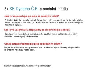 Sociální média v Gambrinus lize 2012