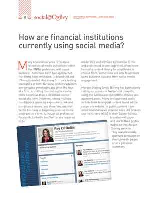 8                                      HOW FINANCIAL INSTITUTIONS CAN USE SOCIAL MEDIA
                                   ...