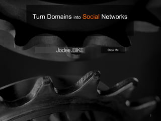 2
Turn Domains into Social Networks
 