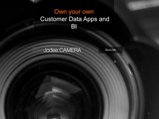 3
Own your own
Customer Data Apps and
BI
 