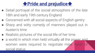 Social picture in pride and prejudice | PPTX