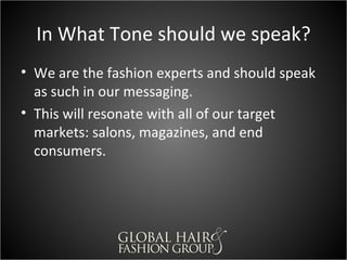 These
images/videos/information
should allow the user to feel
like they are getting an inside
look because they are our
follower.

Not just used at photo shoots,
can be used at any “VIP” type
of event that we or our salons
are involved in.
 