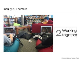 Inquiry A, Theme 2
Photo attribution: Nelson Taylo
Working
together2
 