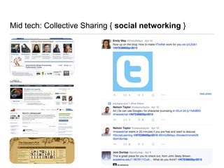 Mid tech: Collective Sharing { social networking }
 