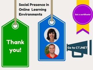 Social presence in online learning environments | PPTX